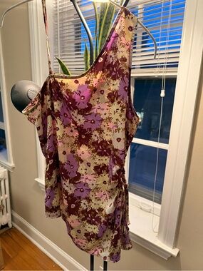 Open Edit Floral Asymmetric Top